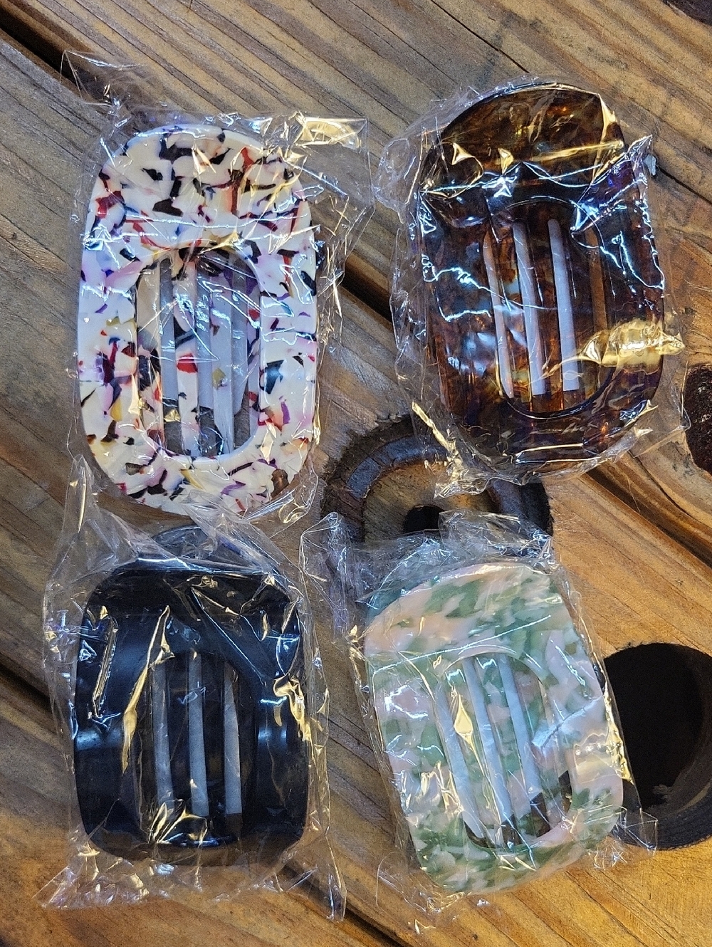 Assorted Resin Hair Claw Clips - Multicolor Set